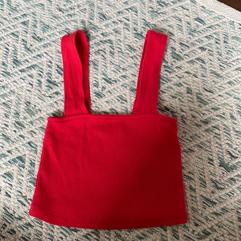 XS red crop top